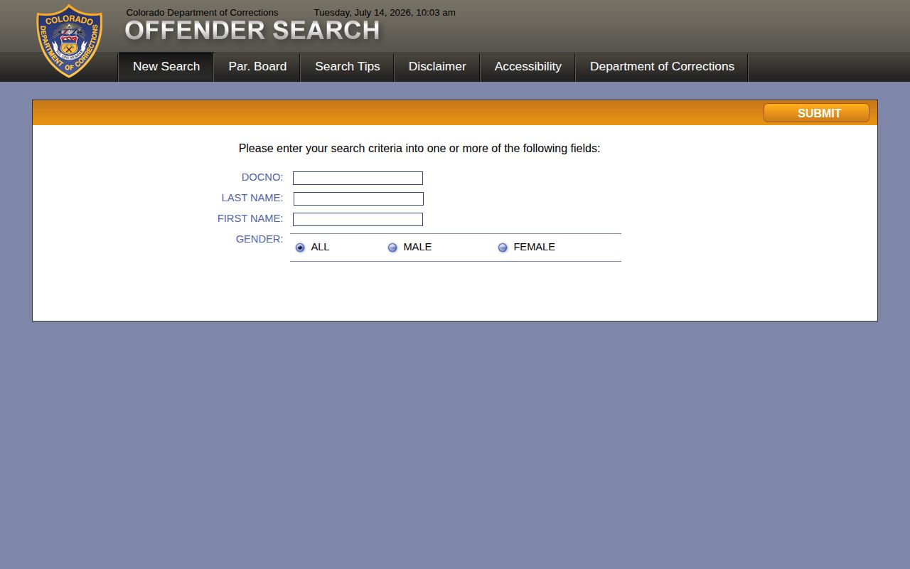 Conejos County released inmates CDOC offender search home